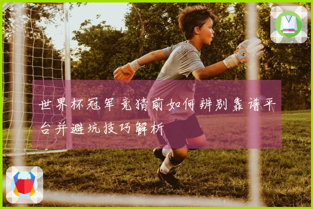世界杯冠军竞猜前如何辨别靠谱平台并避坑技巧解析
