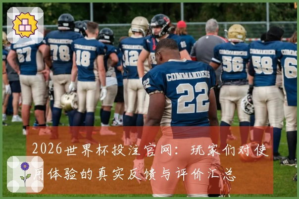 2026世界杯投注官网:玩家们对使用体验的真实反馈与评价汇总